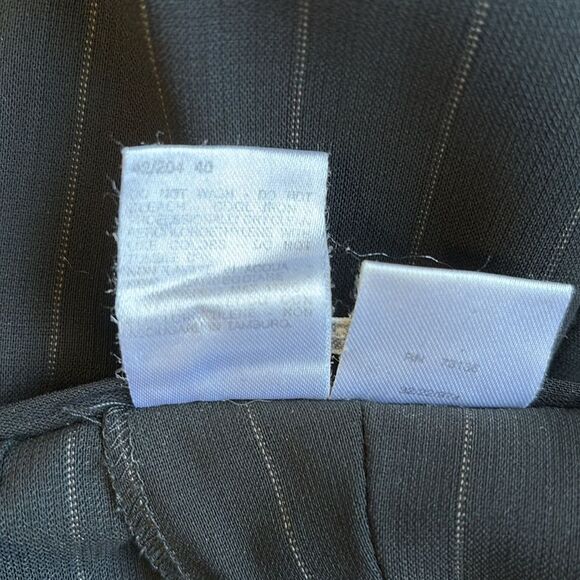 MaxMara Black & White Pinstripe Trouser Pants Straight-Leg Tailored Mid Rise - Picture 8 of 8